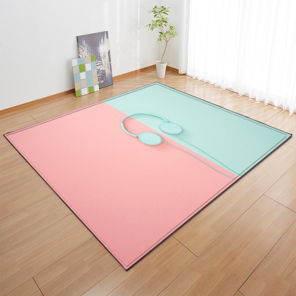 Textured Large Carpet Feather Wind Bedroom Floor Mat