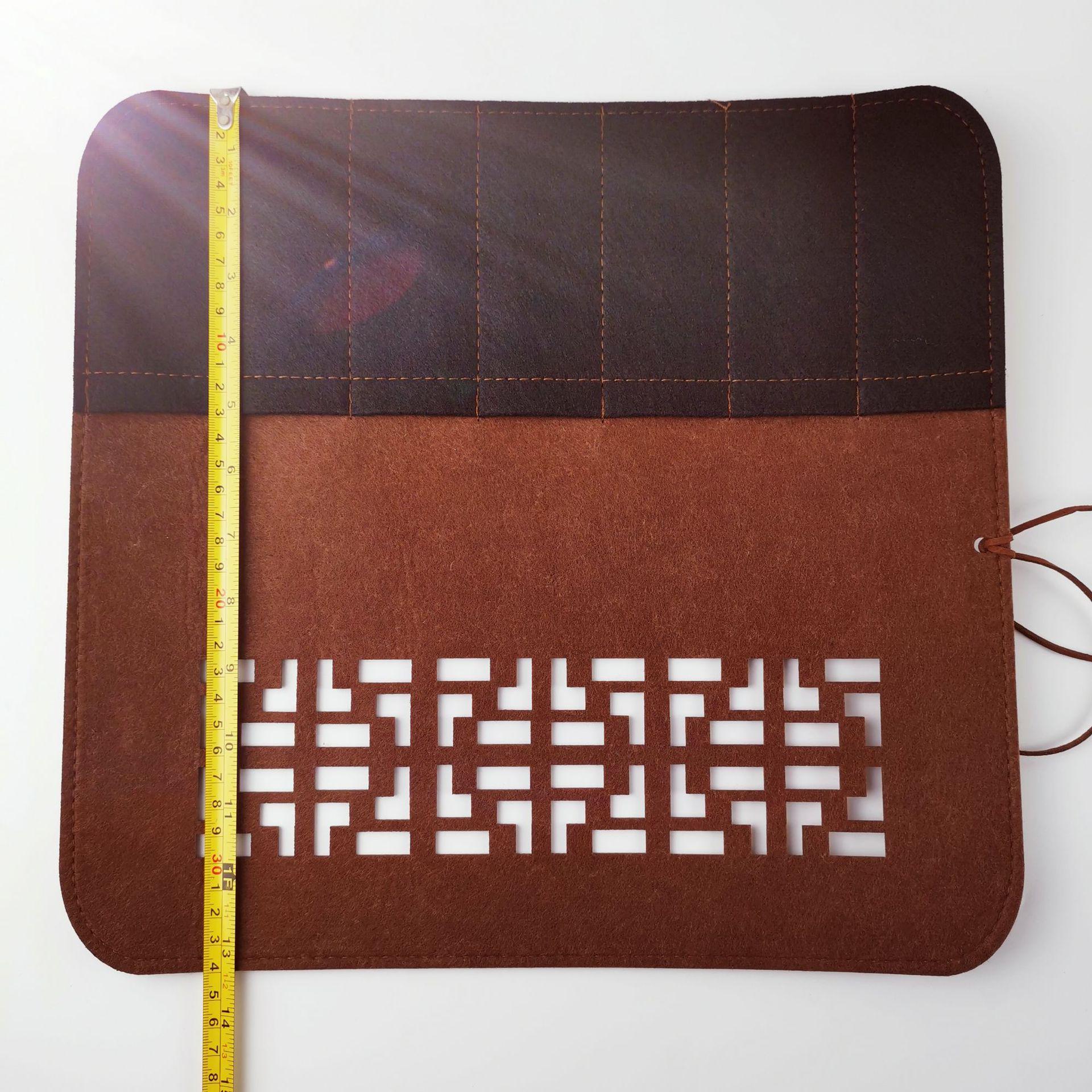 Пенал для кистей и бамбуковый держатель с изображением цветущей сливы для тренировки каллиграфии - Четыре сокровища кабинета