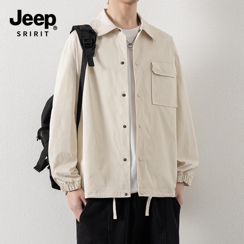 JEEP SPIRIT Men's Casual Lapel Workwear Jacket