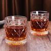 330ml 4pcs Set Bar Drinkware Juice Cold Drink Cups Vintage Carved Wine Glass Classic Foreign Wine Brandy Cocktail Glasses Party