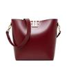 New high-end large-capacity commuter bucket bag female original niche leather underarm bag shoulder messenger bag