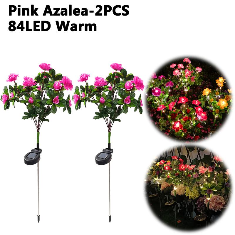 LED Solar Flowers Lawn Lights Outdoor Waterproof Warm Light Garden Decoration Lamp For Walkway Path Villa Yard Driveway