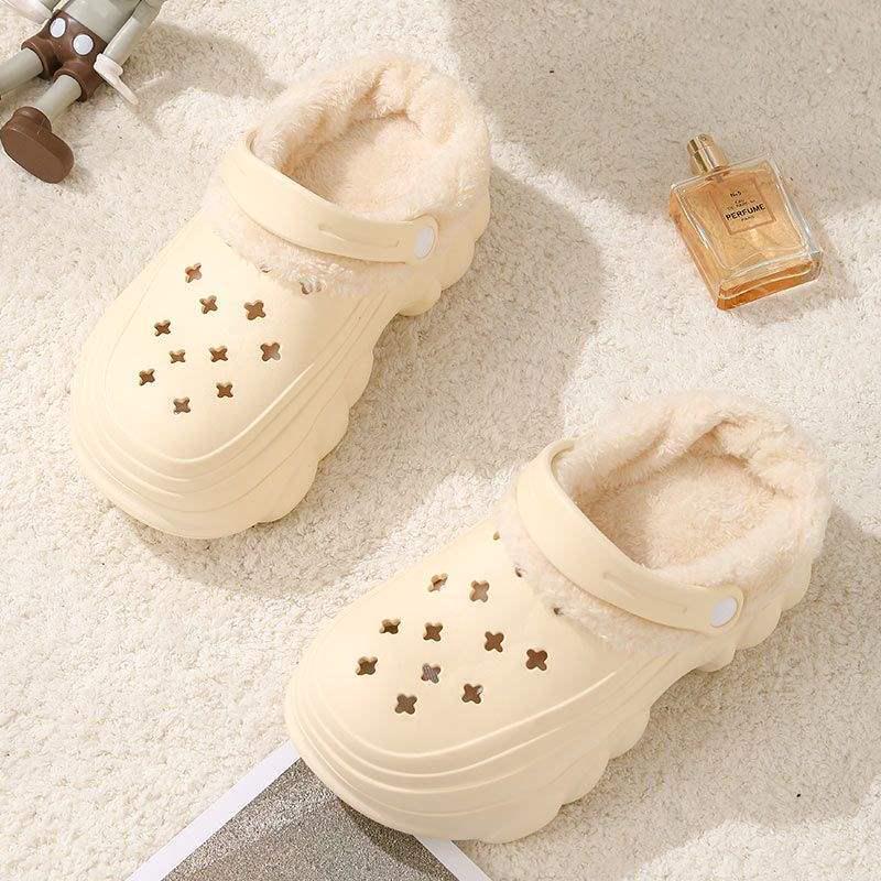 Herren- und Damen-Plüschpantoffeln für den Winter 2024: Fellige, dicksohlige, höhenverstärkende Clogs für den Außenbereich