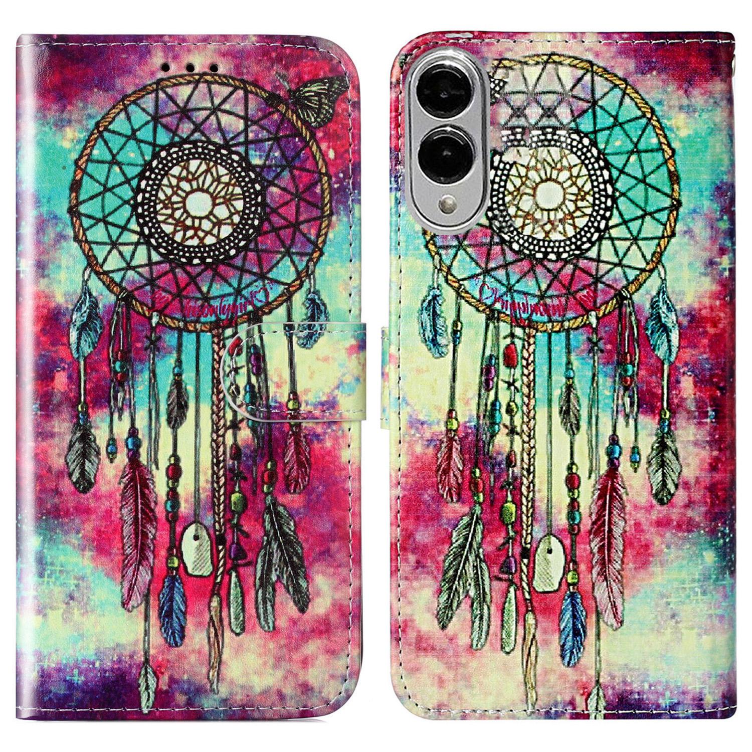 

Для Samsung Galaxy S25 Edge Чехол с рисунком PU кожаный флип-чехол для телефона Dream Catcher