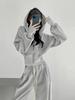 2026 Early Autumn Slimming Fashionable Hooded Sweatshirt & Wide-Leg Pants Set for Women