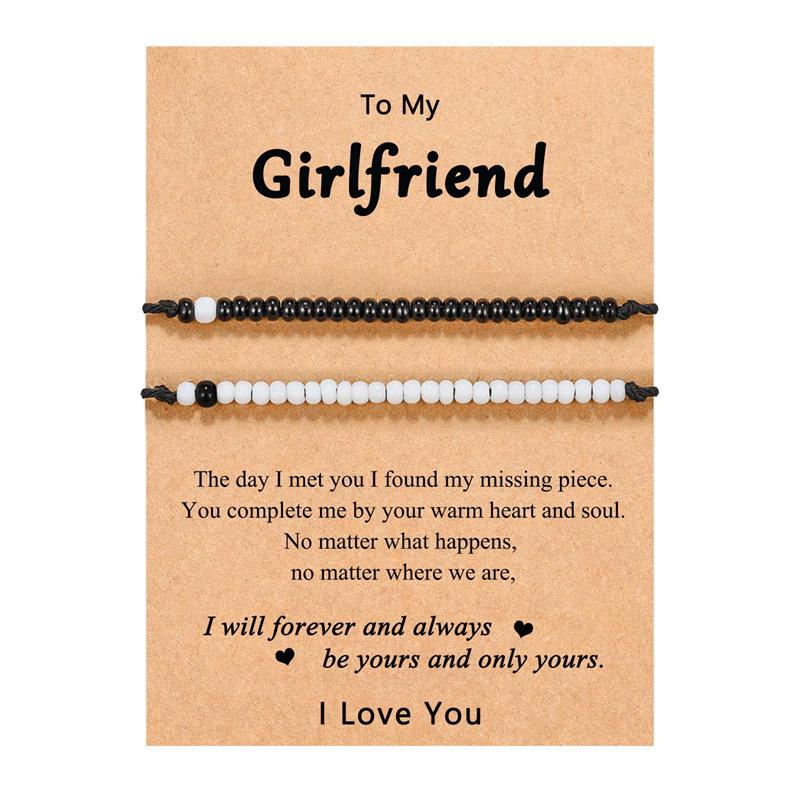 JYL TS Bracelet  Bohemian Morse Code Weave With Card Invokes Mystery & Connection