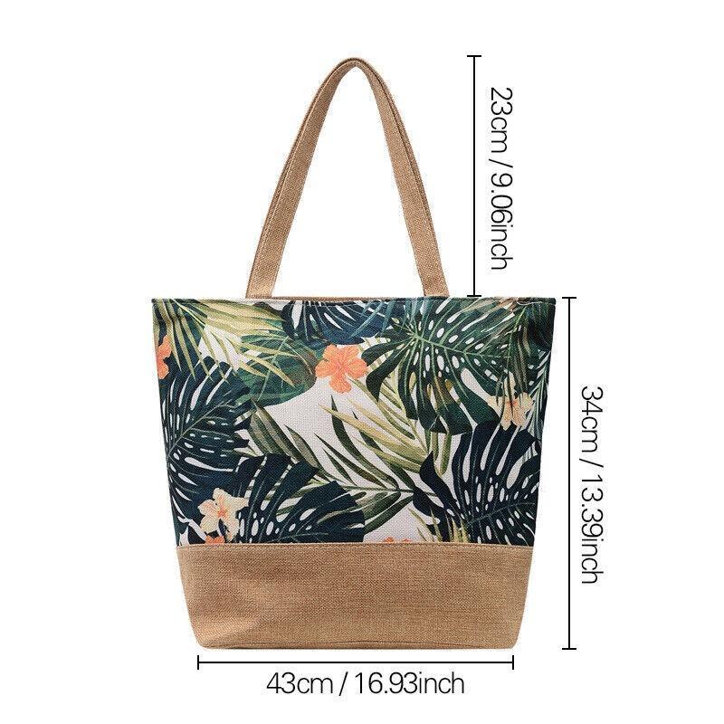 Summer Beach Holiday Shopping Handbag Travel Shoulder Print Pattern Unisex