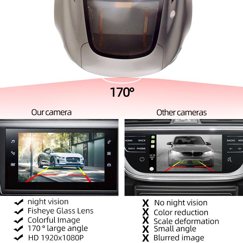 Universal Car HD 720p Ahd Korea Car Camera Starlight Night Vision Waterproof Car Reversing Camera 170 Degrees Fisheye Camera