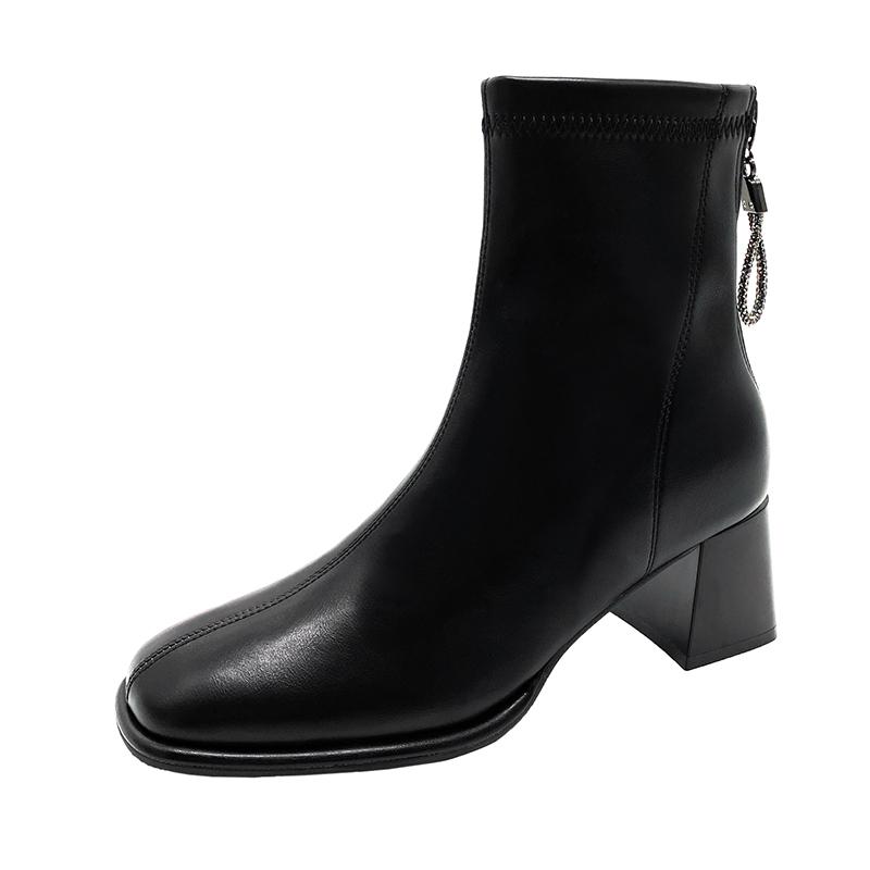 

Обувь Ботильоны с кисточками Элегантные женские ботильоны на среднем каблуке Белые короткие туфли для женщин Стразы Осенний тренд 40