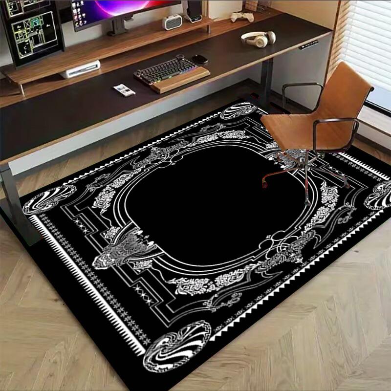 1PC Ornate Pattern Extra Large Non Slip Floor carpet, Office, family, bedroom Large Area Rug Indoor Rugs, Vibrant Colors