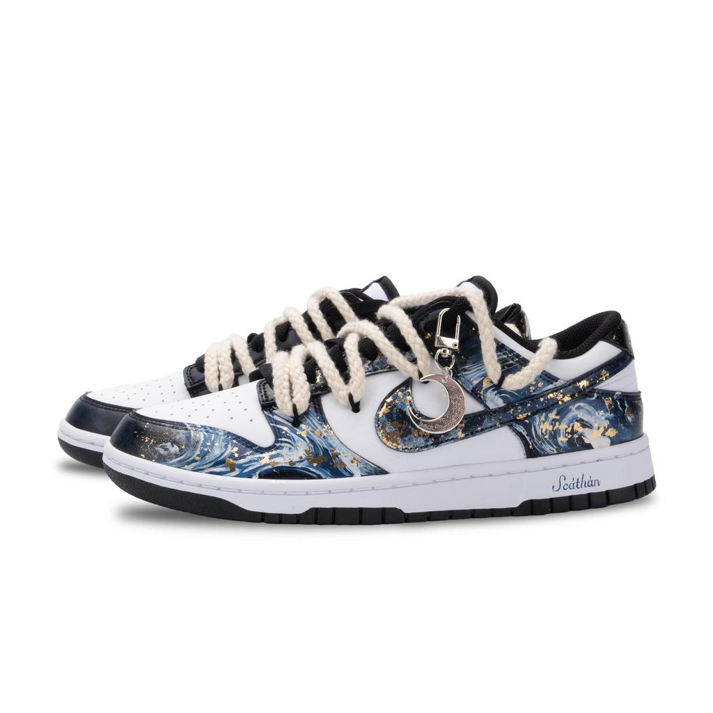 Nike Dunk Monster Lab, Domeniul Mării Înstelate Rezistente la Alunecare Rezistente la Abraziune Pantofi de Skateboard cu Profil Redus Unisex HF5441-100(Echipa445-)