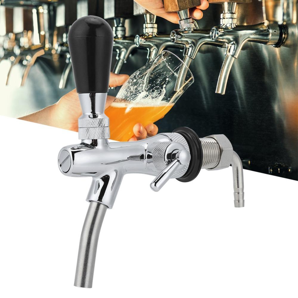 10 piece Stainless Steel Adjustable Beer Tap G5/8 Thread Keg Beer Faucet For Kegerator