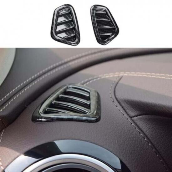 2016-21 Carbon Fiber Fit For Benz E-Class Cover Trim Dashboard Side Outlet Vent
