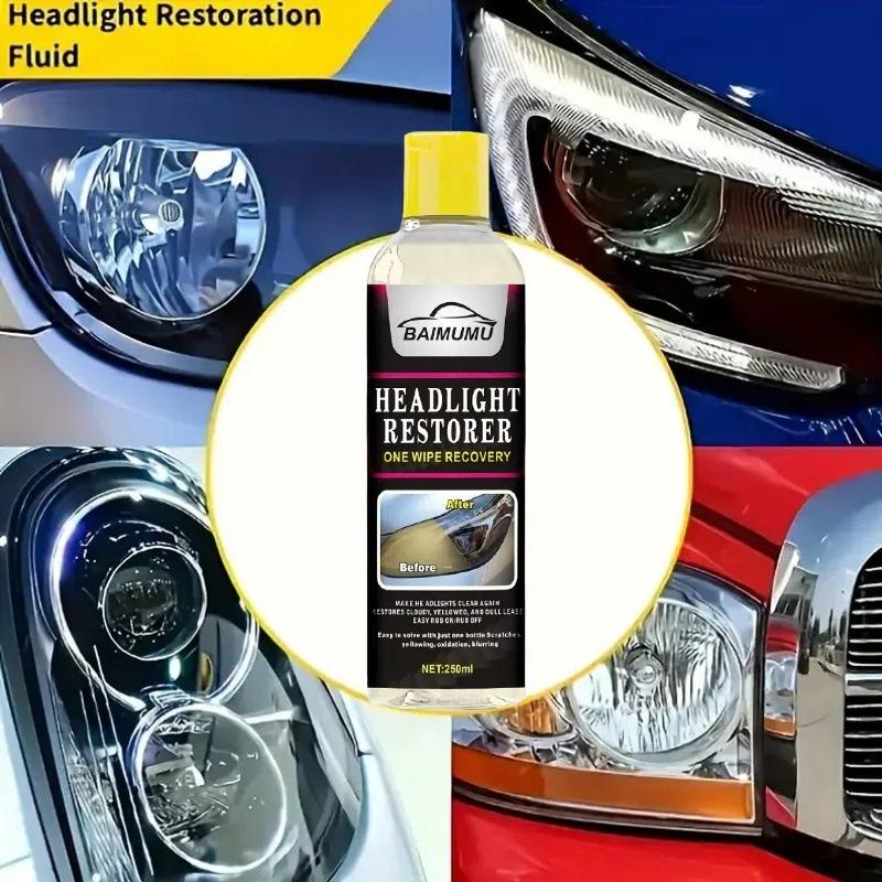 Car Headlight Restoration Polishing Kits Headlamp Scratch Remover Repair Cleaning Paste Remove Oxidation Headlight Polish Liquid