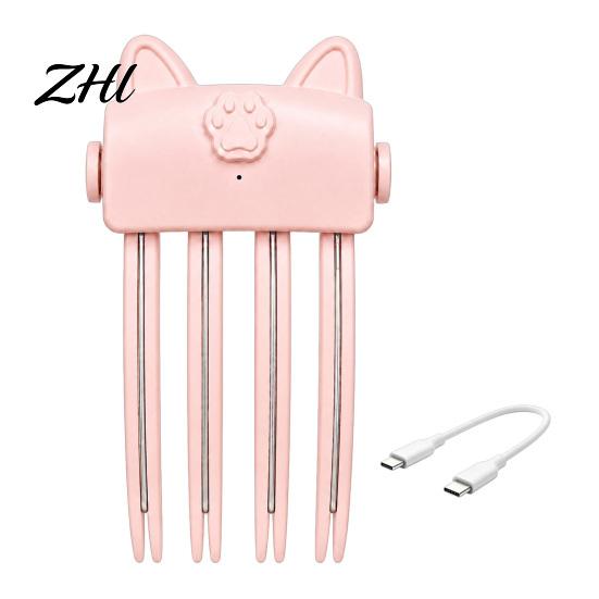 Hair Styling Gadget Electric Heated Volume Clip, Rechargeable Volumizing Clip for Bangs Styling, Root Lifter Fine Flat Comb with 2 Heat Settings Fast