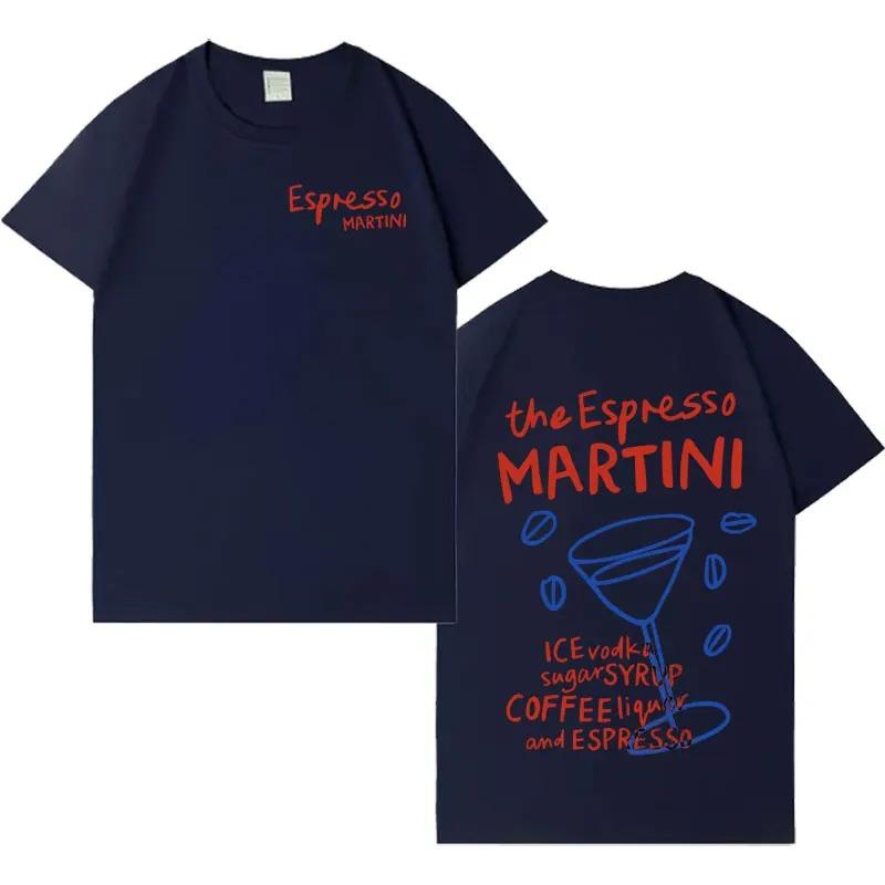 Espresso Martini Drinking Graphic TShirt  Mens StressRelief Aesthetic Trendy Casual Hip Hop 100 Cotton Oversized Vibrant