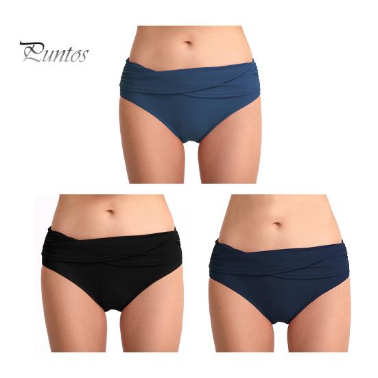 Slip de baie pentru femei, talie medie, cu acoperire completă, tip tankini, cu control al abdomenului, costum de baie