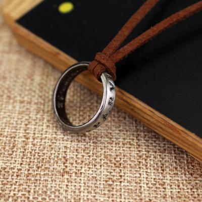 Filmová hra Uncharted 4 Náhrdelník Cosplay prsten Nathan Drake Kožený Kód Starověký Vintage přívěsek Jewelry Prop