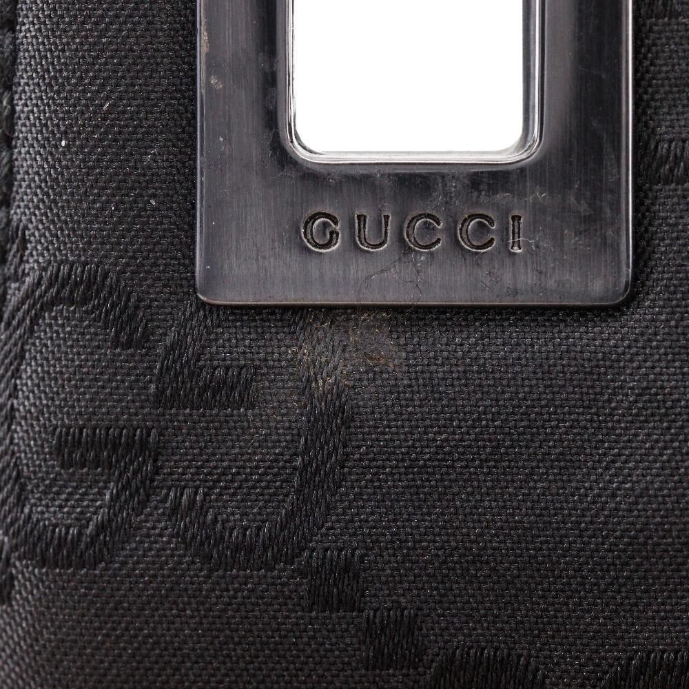 Gucci Ein-Riemen-Umhängetasche 001998 schwarz/GG-Nylon Damen Gebraucht