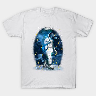 T-shirt Dames Astronaut Meteorenzwerm Ruimte Harajuku Print Kawaii T-shirt Zomer Korte Mouw Dames T-shirt Top Tee