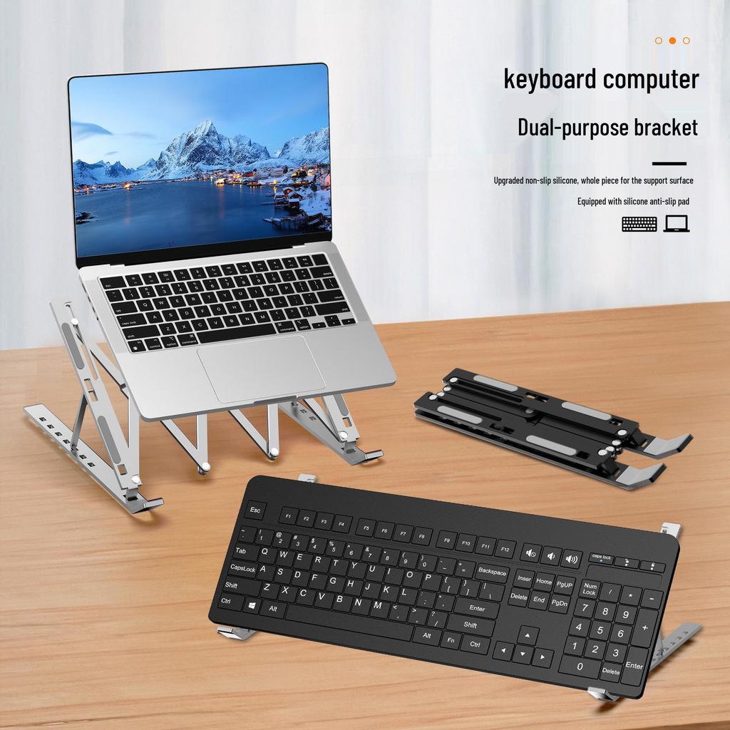 N6 Aluminum Alloy Laptop Stand - Folding, Multi-Angle, Heat Dissipation