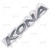 3D Chrome Metal Kona Letter Logo Rear Trunk Emblem Car Stickers Auto Fender Decals Tailgate Stickers Car Accessories Decoration