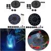 1.2W/1.4W 5LED Floating Solar Powered Water Fountain Pump with 7 Nozzle Solar Powered Fountain Pump for Water Feature Outdoor