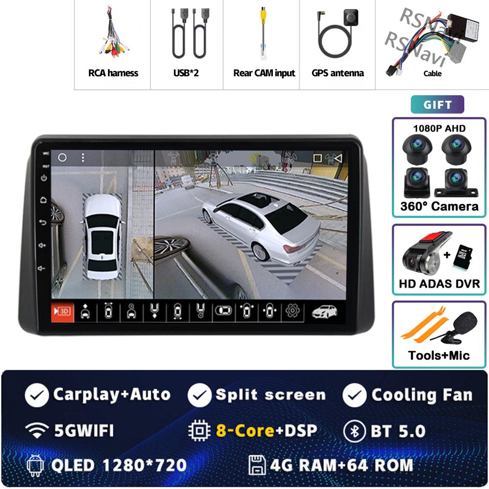 Android 14 Carplay Car Radio For Chrysler Grand Voyager 5 For Dodge Grand Caravan 2008 2011-2020 GPS Multimedia Stereo Head Unit