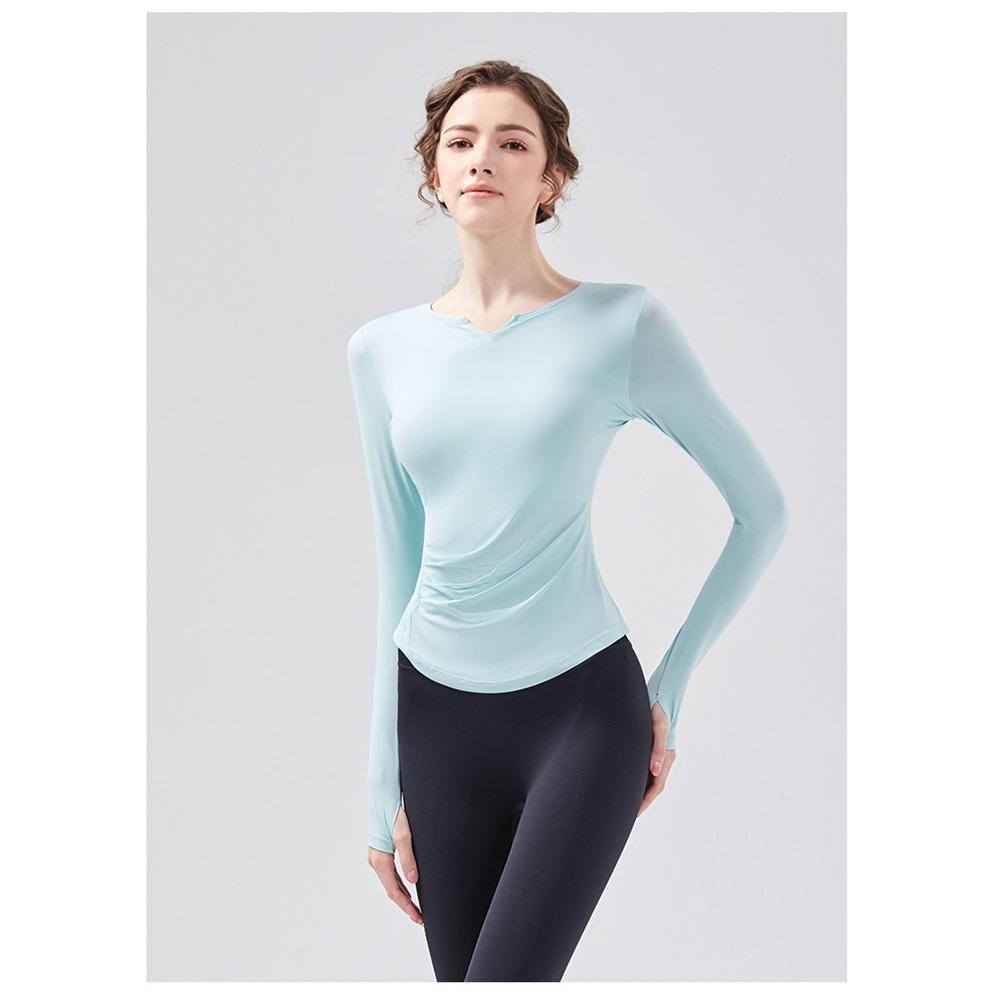 Pilates With Built-in Chest Cushion, Pleated Waist, Yoga, Fitness, Cycling And Running Top, Professional Quick-drying Nude Fitness Wear