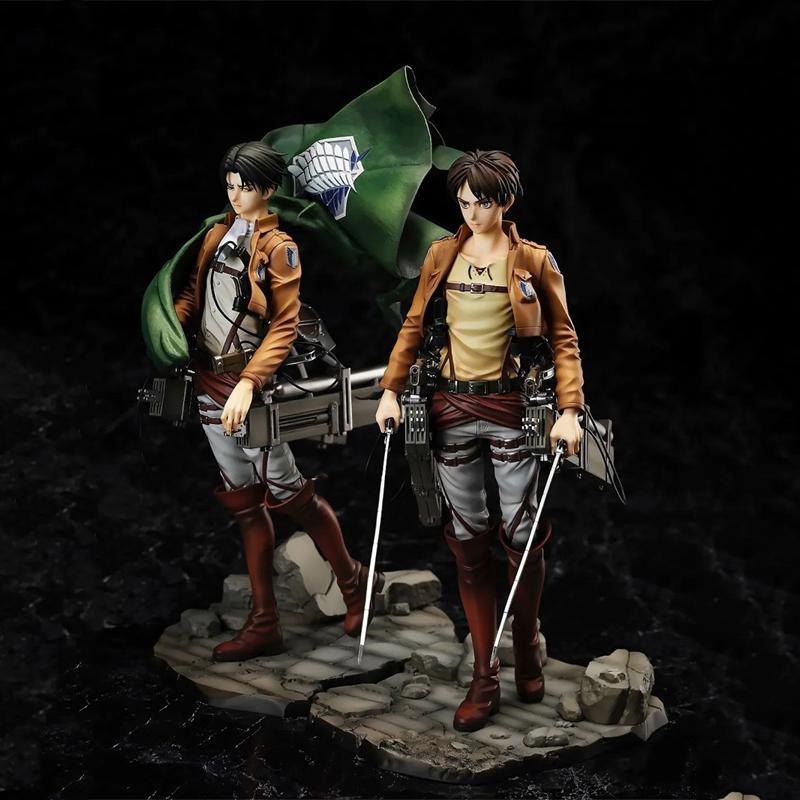 26CM Anime Statue Attack on Titan Standing PVC Figure Levi Collection Model Toy Gifts
