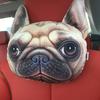 30*25cm Kreatywny 3D Animal Cat Dog Head Fotelik samochodowy Poduszka zagłówka Poduszka zagłówka Cool Animal Zagłówek