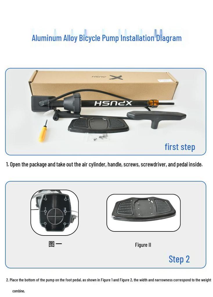 Aluminum Alloy Balance Bike Pump with Universal Tire Valve for Cycling