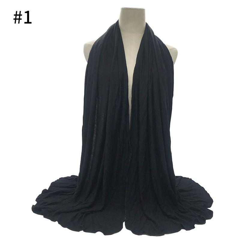 

Ramadan Oversized Modal Cotton Jersey Hijabs Women Long Muslim Shawl Scarf Plain Soft Turban Head Wraps Abaya Islamic 180*85Cm