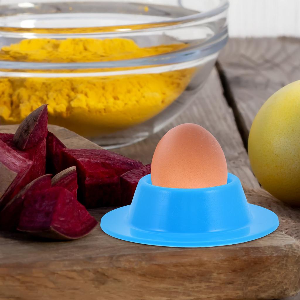 Silicone Egg Holder Stand Countertop Egg Organizer Tray for Boiling Steaming Baking Eggs Drop Resistant Heat Resistant Kitchen