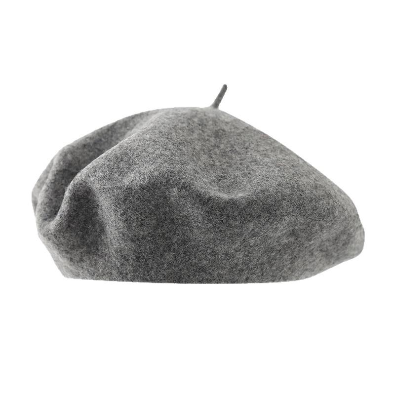 High-quality Solid-color Embroidered Beret Versatile Winter Women Japanese-style Artistic Retro Painters Hair Band