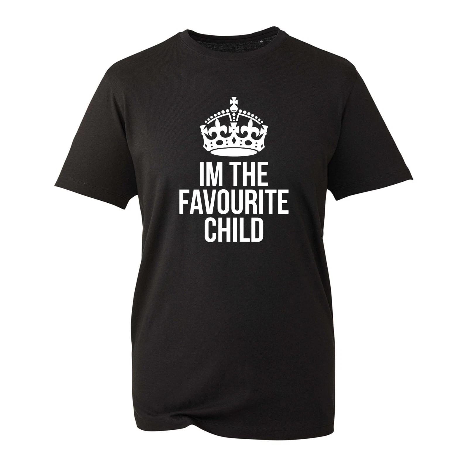 I m The Favourite Child T-Shirt, Funny Childs Siblings Family Gift Unisex Top L