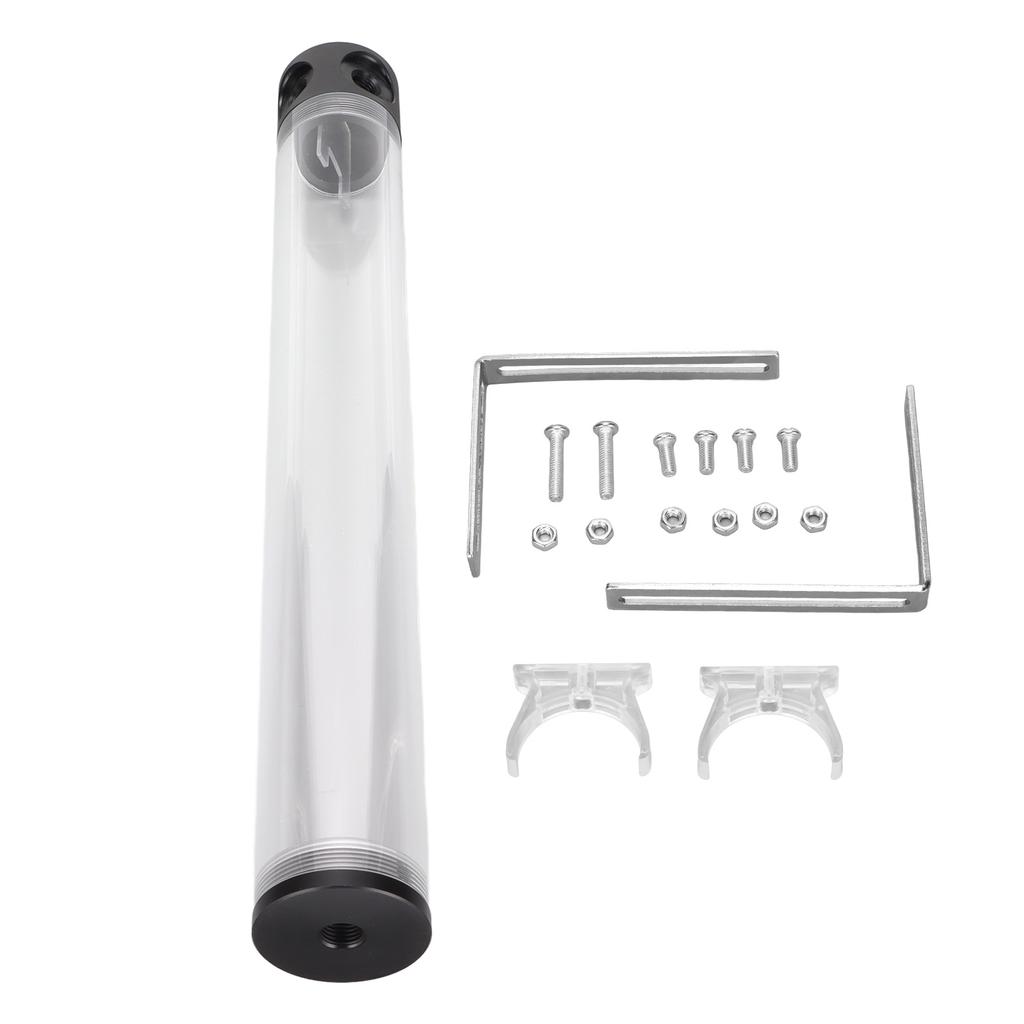 Wasserkühlung Ausgleichsbehälter Vollständig Offener Acrylzylinder Vier Löcher G1 4in Gewinde Kaltwassertank