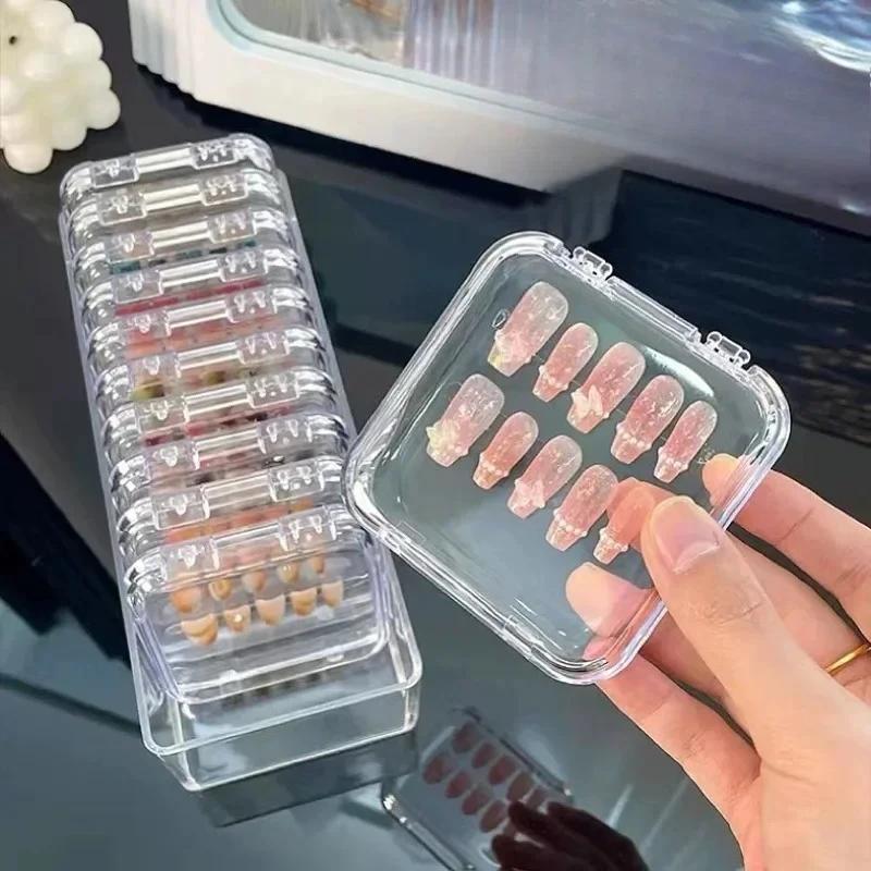 50/20/10PCS Press-On Nail Storage Acrylic Boxes Clear Nail Boxes Jewelry Storage Tool & Accessories