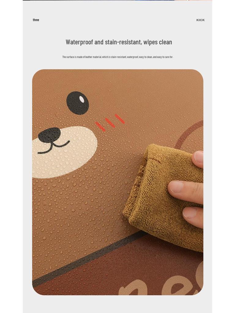 Universal Cartoon Car Seat Back Protective Kick Mat for Kids