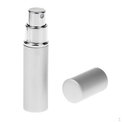 6ml Refillable Glass Bottle Travel Perfume Aftershave Case - Silver