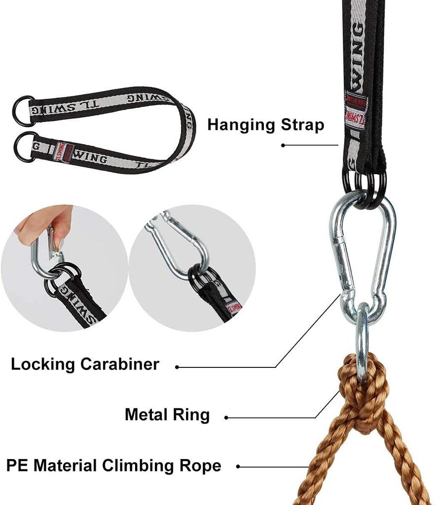 Indoor Swing for Kids and Adults, IndoorOutdoor Swing, Hanging Swing, Weight Capacity Approximately 150kg, Adjustable Rope Length, Pre-Swing Zent