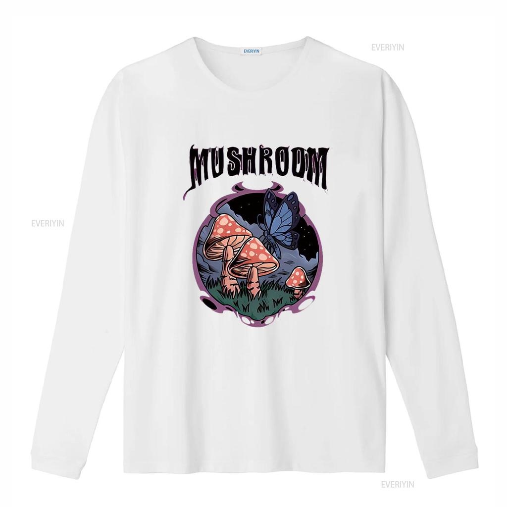 Mens MUSHROOM Casual T Shirt White 2X Large Vintage Washed Breathable Designer Clothes Top For Everyday Wear Comfortable Homme