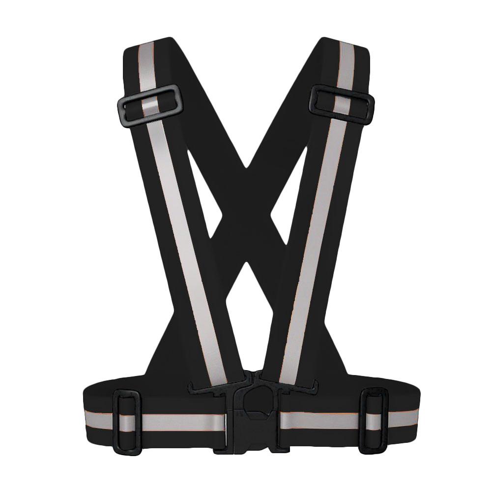 Дополнительный цветной детский светоотражающий жилет, регулируемая защитная и видимая куртка в полоску чёрный