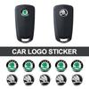 2025 New 10mm Car Remote Key Sticker Aluminum Emblem Decal For Skoda Octavia Kodiaq Fabia Superb Rapid Kamiq Karoq Derivati Yeti