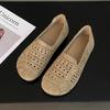 22 Summer New Retro Flat-bottomed Breathable Mother Shoes Hollow Temperament Soft-soled Hole Shoes
