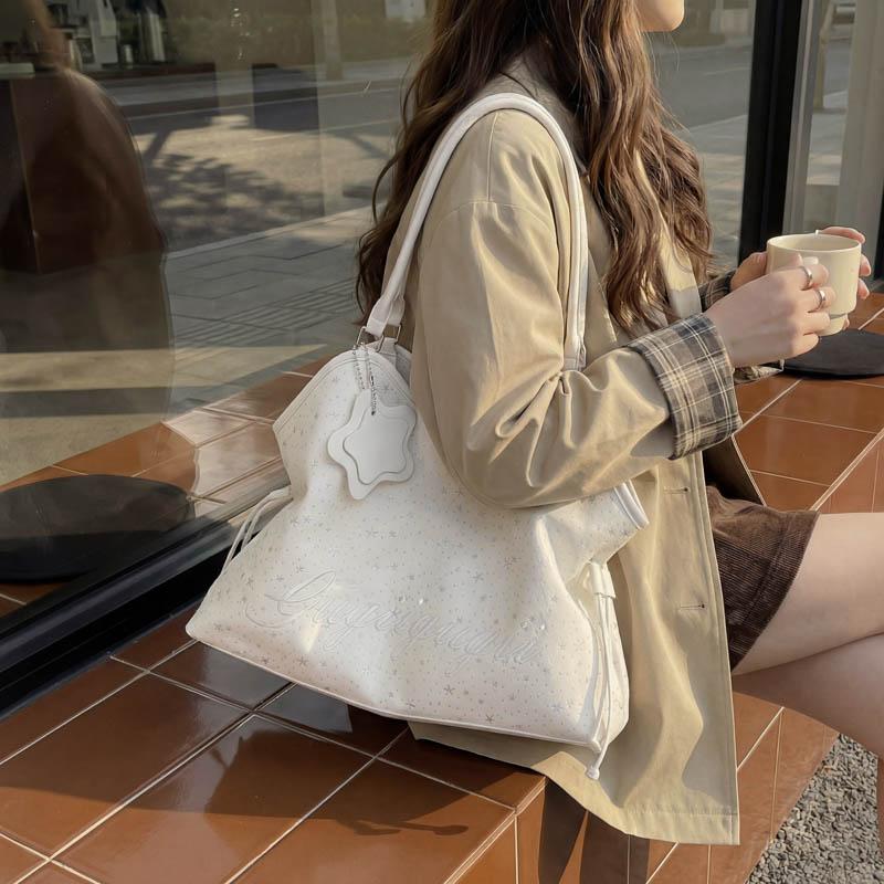 2026 Nuovi Arrivi Originale di Nicchia Borsa a Shopper in Tela con Stella per Donna Grande Capacità Borsa da Pendolare