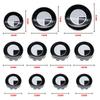 Car Black White BMW Logo Front Hood Emblem 82mm Rear Badge 74mm Wheel Hub Cap 68mm 56mm steering wheel sticker 45mm Accessories