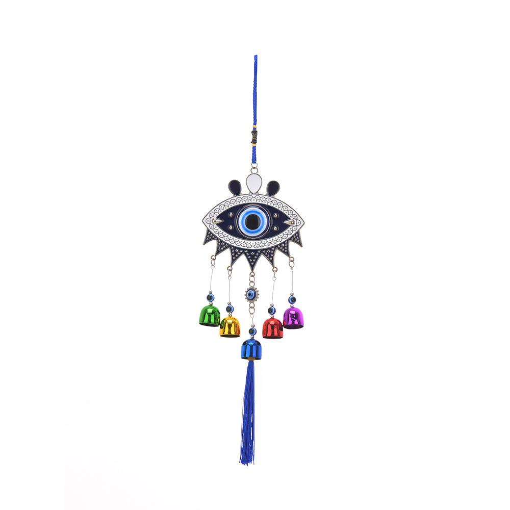Handmade Evil Eye with Hand Protection Wall Hanging Turkish Ornament Decor  Lucky Blue Evil Eye Door & Wall Hanging Ornament for