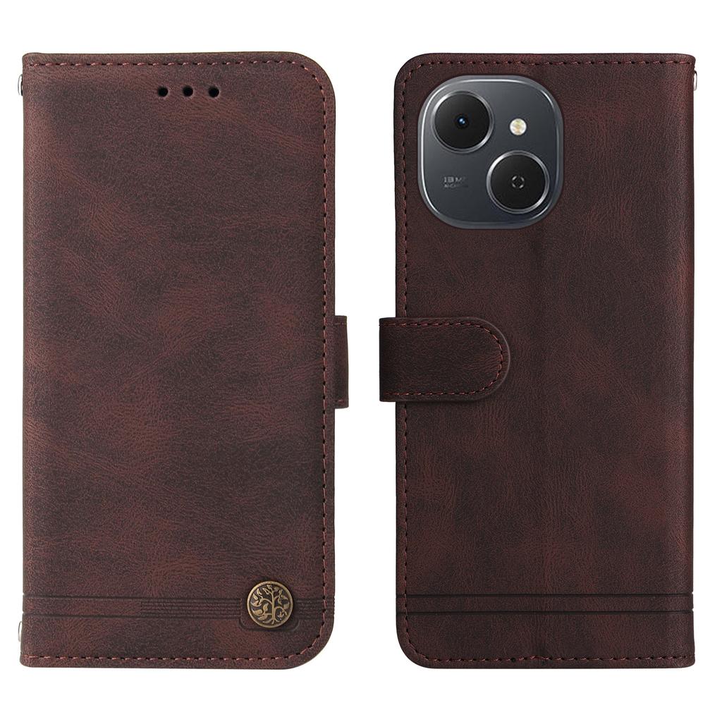 For TECNO Spark 40C Leather Wallet Cases Skin Touch Phone Cover Stand with Strap