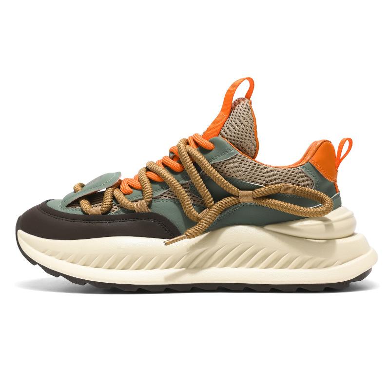 Men's shoes new summer niche leisure sports breathable thick-soled heightening dad shoes